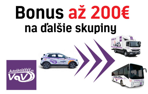 Bonus až 200€ na ďalšiu skupinu