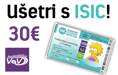 ISIC zľava pre študentov